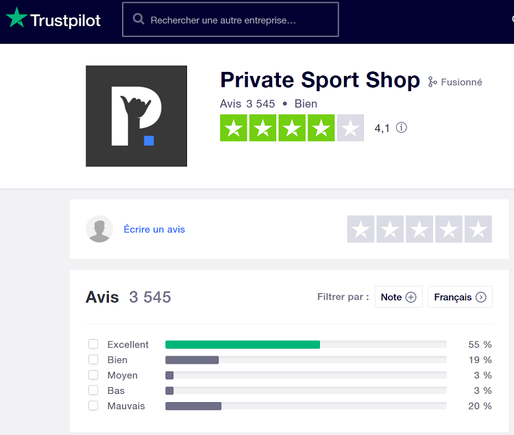 avis-clients-Private-Sport-Shop